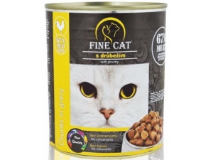 Fine Cat konzerva pro kočky s drůbežím 830g