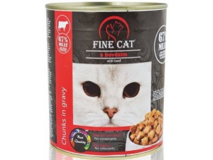 Fine Cat konzerva pro kočky s hovězím 830g