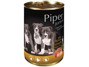 PIPER JUNIOR s kuřecími žaludky a hnědou rýží 400g