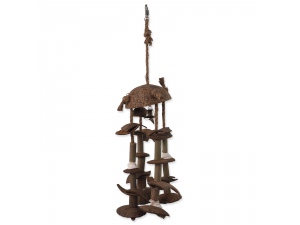 Hračka EPIC PET závěsná dřevěná - se zvonečkem 60cm