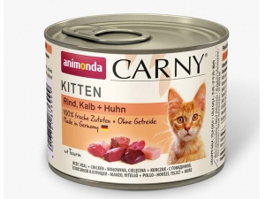 Konzerva CARNY Kitten - telecí + kuřecí + krůta
