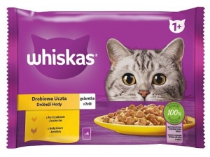 Whiskas Drůbeží hody v želé 4 x 85 g kapsa kuře a krůta