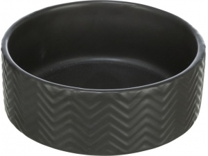 Keramická miska vroubkovaná, černá 0,9 l - 16 cm
