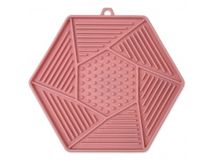 Podložka lízací Epic Pet Lick&Snack hexagon světle růžový