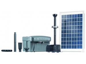 Sada solárního efektového čerpadla HEISSNER 750 l/h s LED osvětlením