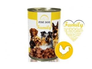 FINE DOG Family konzerva pro psy s DRŮBEŽÍM 415g
