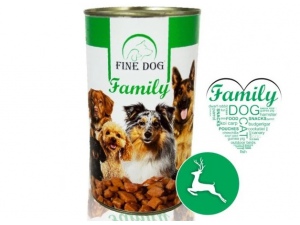 FINE DOG Family konzerva pro psy se ZVĚŘINOU 1240g