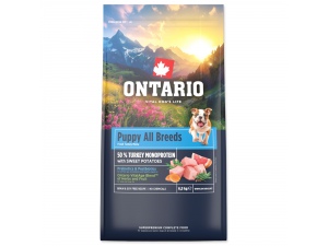 Krmivo Ontario Puppy & Junior All Breeds Monoprotein Turkey & Sweet Potatoes