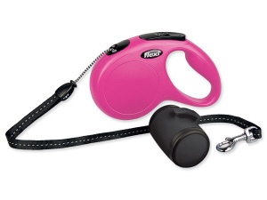 Vodítko FLEXI Classic Set lanko s multiboxem M 5m růžová