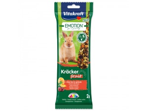 Tyčinky Vitakraft Emotion Kracker králík, s ovocem 2ks EXPIRACE 02/2026