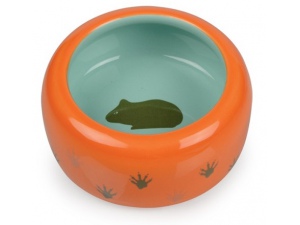 Keramická miska pro hlodavce oranžová