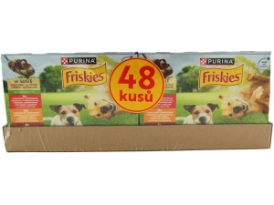 Friskies Adult hovězí kuře jehněčí ve šťávě 48 x 85 g