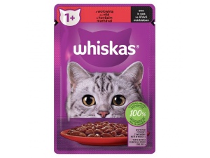 Kapsička Whiskas s hovězím ve šťávě 100g