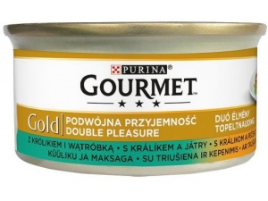 Konzerva Gourmet Gold králík s játry 85g