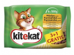 Kapsička Kitekat Farmářské Menu 4x100g (doprodej)