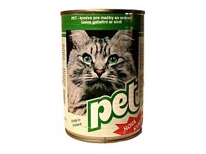 PET KATZE masové kostky se srdcem pro kočky 855g