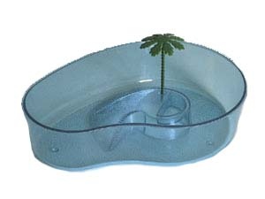 Želvárium plastové s palmou