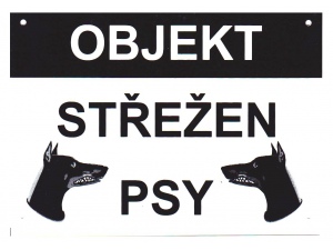 Tabulka Pozor pes