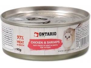 ONTARIO Junior Chicken Pieces + Shrimp 95g