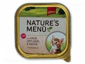 Vanička Schmusy Nature´s Menü Junior tele.+drůb. 100g