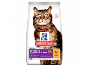Hills Science Plan Feline Adult Sensitive Stomach & Skin Chicken NOVÝ 1,5kg