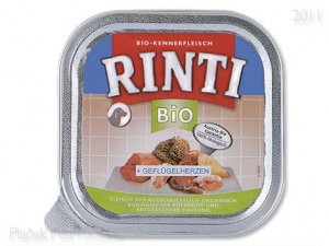 Vanička RINTI Bio drůbeží srdíčka 150g