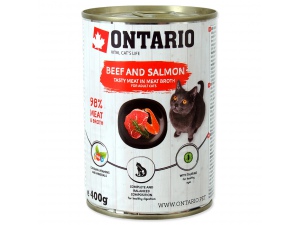 Konzerva ONTARIO Beef, Salmon, Sunflower Oil 400g