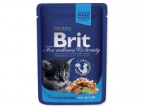 BRIT Premium Kitten Chicken Chunks kapsička 100 g (doprodej)
