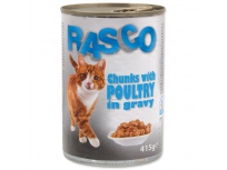 Konzerva RASCO Cat drůbeží kousky ve šťávě 415g