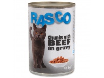 Konzerva RASCO Cat hovězí kousky ve šťávě 415g