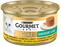 Konzerva Gourmet Gold Savoury Cake kuře s mrkví 85g