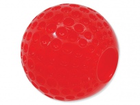 Hračka DOG FANTASY Strong míček gumový s důlky červený