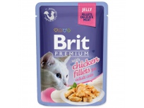 Kapsička BRIT Premium Cat Delicate Fillets in Jelly with Chicken 85g