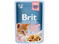 Kapsička BRIT Premium Cat Delicate Fillets in Gravy with Chicken for Kitten 85g