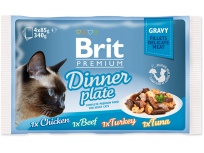 Kapsičky BRIT Premium Cat Delicate Fillets in Gravy Dinner Plate 340g