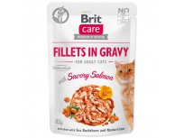 Kapsička BRIT Care Cat Fillets in Gravy with Savory Salmon 85g