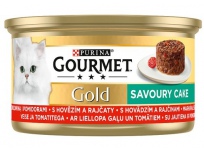 Konzerva Gourmet Gold Savoury Cake hovězí s rajčaty 85g