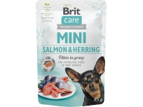 Brit Care Mini Dog kaps. Salmon&Herring sterilised fillets in gravy 85 g