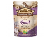 Kapsička CARNILOVE Cat Castrate Rich in Quail enriched with Dandelion 85g