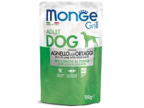 MONGE GRILL kapsička jehněčí se zeleninou pro psy 100 g