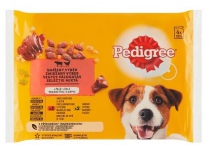 Pedigree adult smíšený výběr v želé 4 x 100 g hovězí a játra a drůbeží kapsa