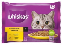 Whiskas Drůbeží hody ve šťávě 4 x 85 g kuřecí a krůtí kapsy