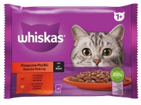 Whiskas Klasické pokrmy ve šťávě 4 x 85 g hovězí, kuřecí