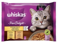 Whiskas Pure Delight jemné kousky v želé 4 x 85 g kapsa, kuře a krůta