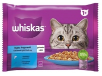 Whiskas Oblíbené rybí pokrmy v želé 4 x 85 g kapsa, losos, tuňák