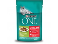 Purina ONE Sterilcat 85 g kapsa mini filetky s krůtou a zelenými fazolkami ve šťávě