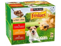 Friskies kapsa pes hovězí, kuře, jehně ve šťávě 24 x 85 g