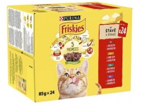 Friskies cat 24 x 85 g kapsa hovězí, kuře, kachna, jehně ve šťávě