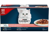 Gourmet Perle hovězí kuřecí králičí a losos 60 x 85 g