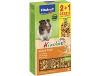 Doplňkové krmivo pro morčata Vitakraft Kracker med a špalda 2+1 zdarma